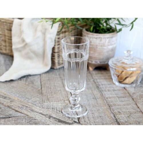 Champagneglas-m:perlekant-H18cm